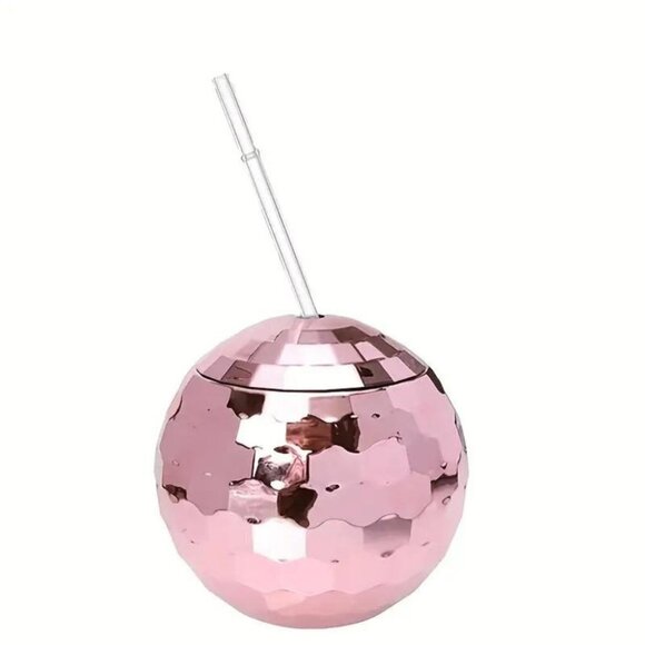 2pc Restaurant Cafes Bars Sphere Cup For Trendy Gatherings - Rose Gold